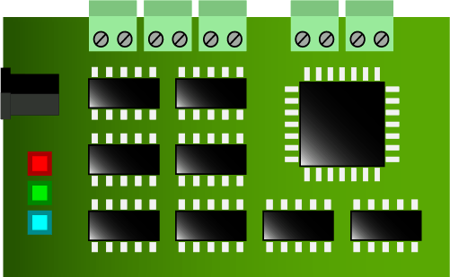 sistemas embebidos - ejemplo placa pcb - campos de la electronica